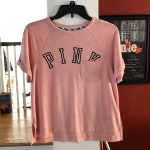 Pink short sleeve shirt